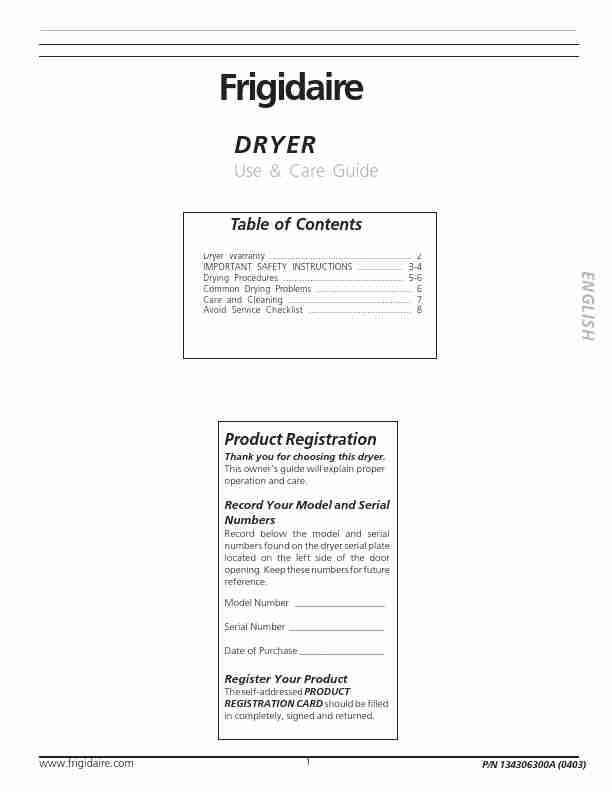 Frigidaire Clothes Dryer 134306100A-page_pdf